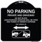 Signmission No Parking Private and Active Driveway Do Not Block Unauthorized Vehicles Will Be Cit, BW-1818-23801 A-DES-BW-1818-23801 - alternate 1